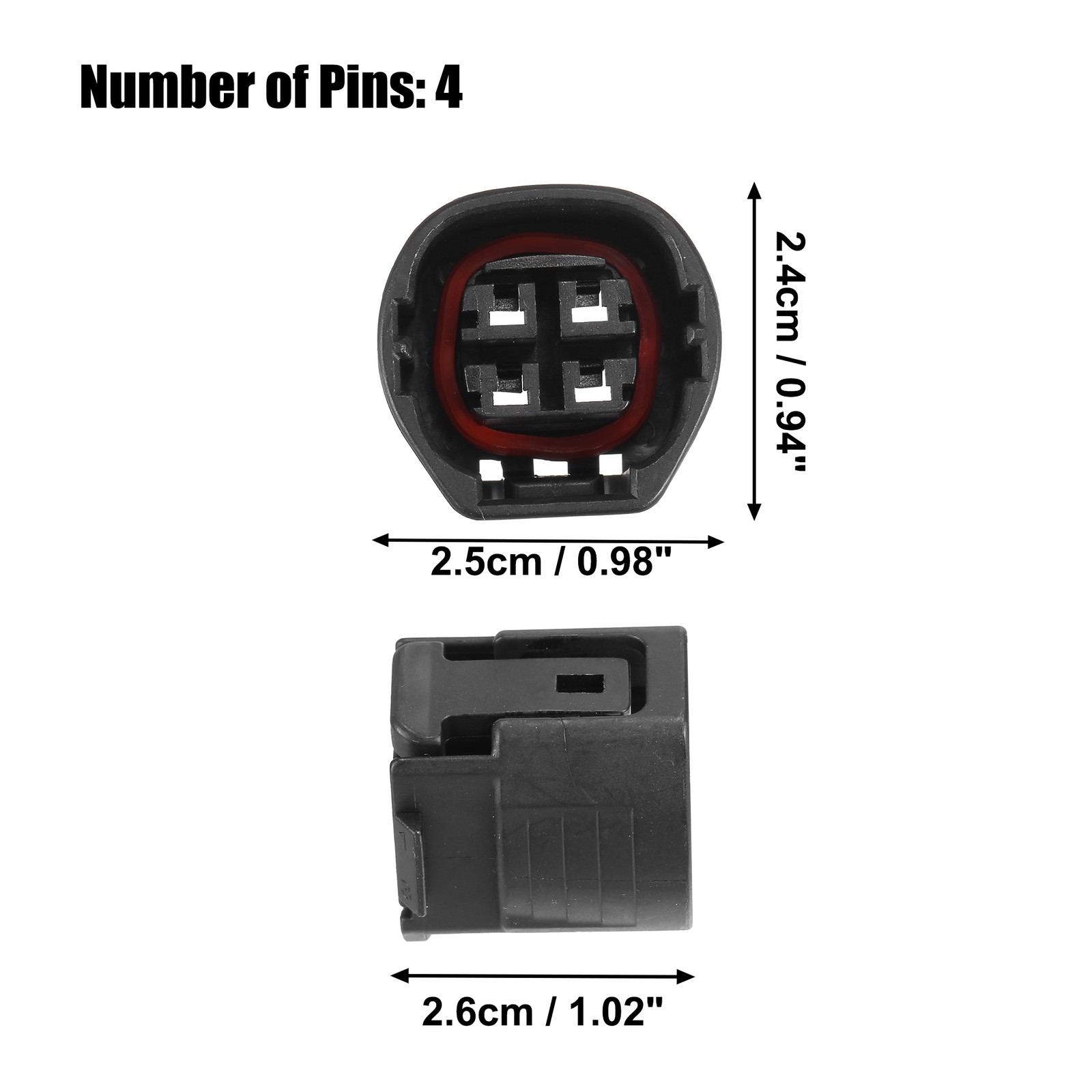 1 Set 4 Pin No.9098011964 Alternator Connector Adapter Plug Clip for Toyota
