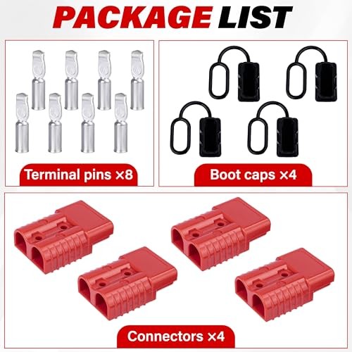 Battery Connector 4Pk 50A Anderson Quick Disconnect
