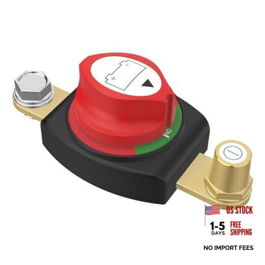 Side Post Battery Disconnect Switch, Battery Cut Off Side Post Adapter 275A