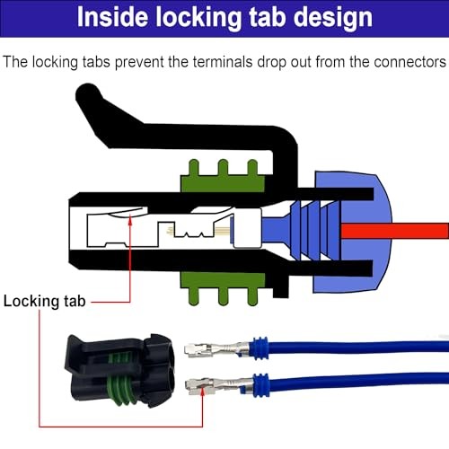 14-12 AWG 1 Pin Connector Weather Pack Connectors Kit 1 Wire 1Pin 5Pair