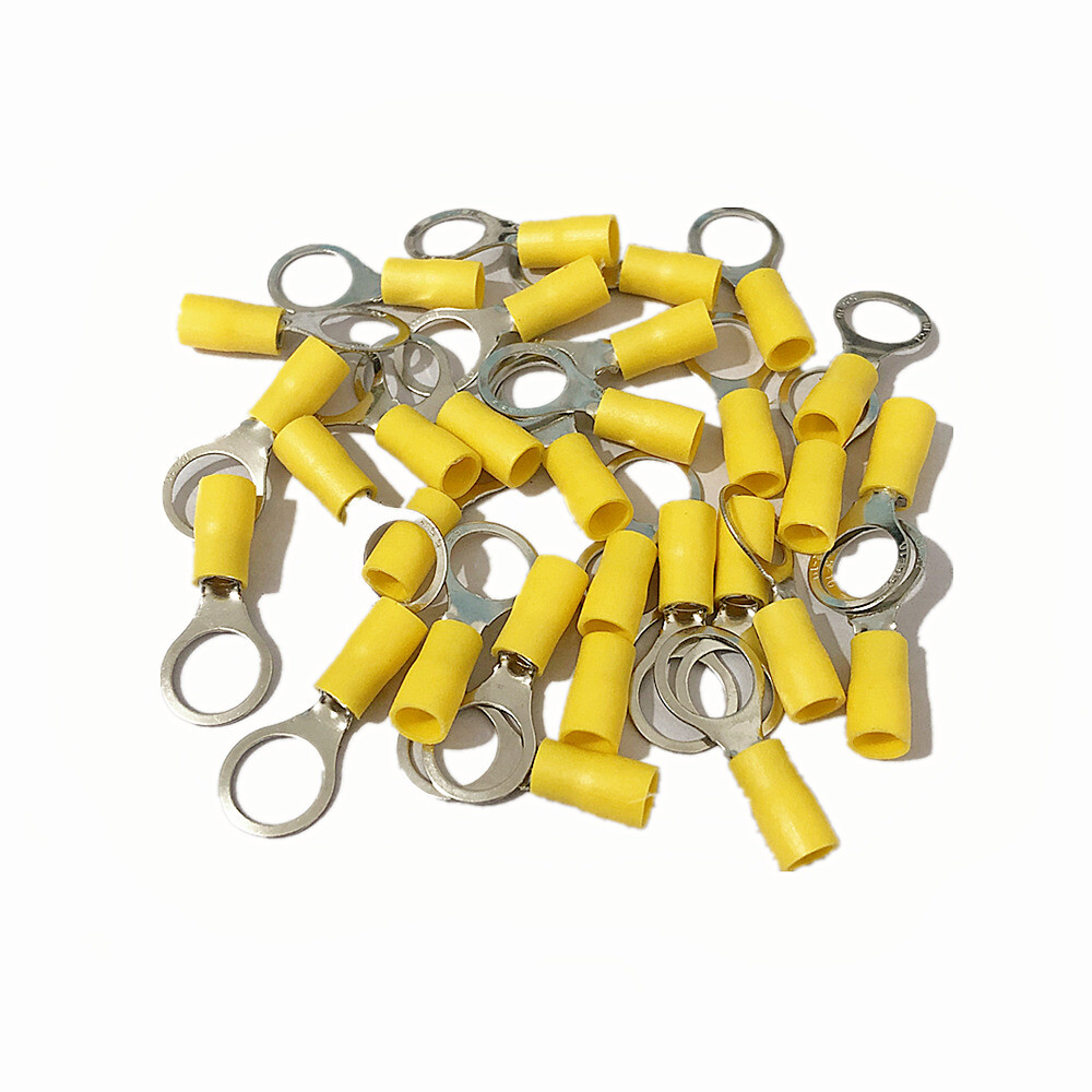 Gauge Vinyl Ring Terminals Electrical Connectors Yellow – YOU CHOOSE SIZE 12-10