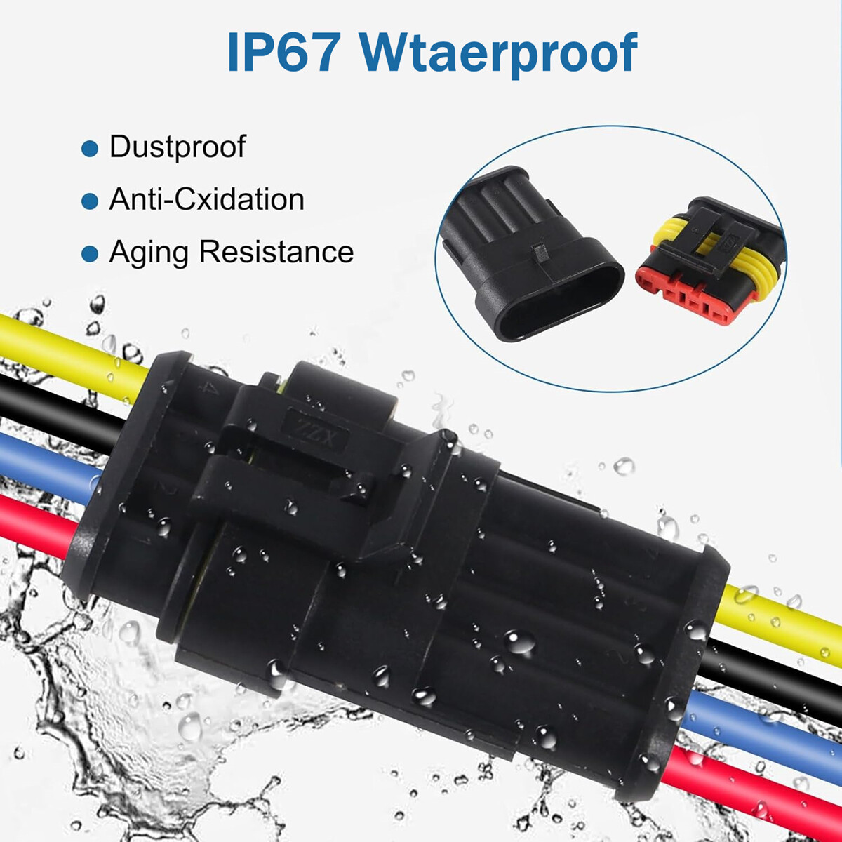 1/2/3/4/5/6 Pin/Wire Waterproof Plug Connector Male/Female Electrical Car Sealed