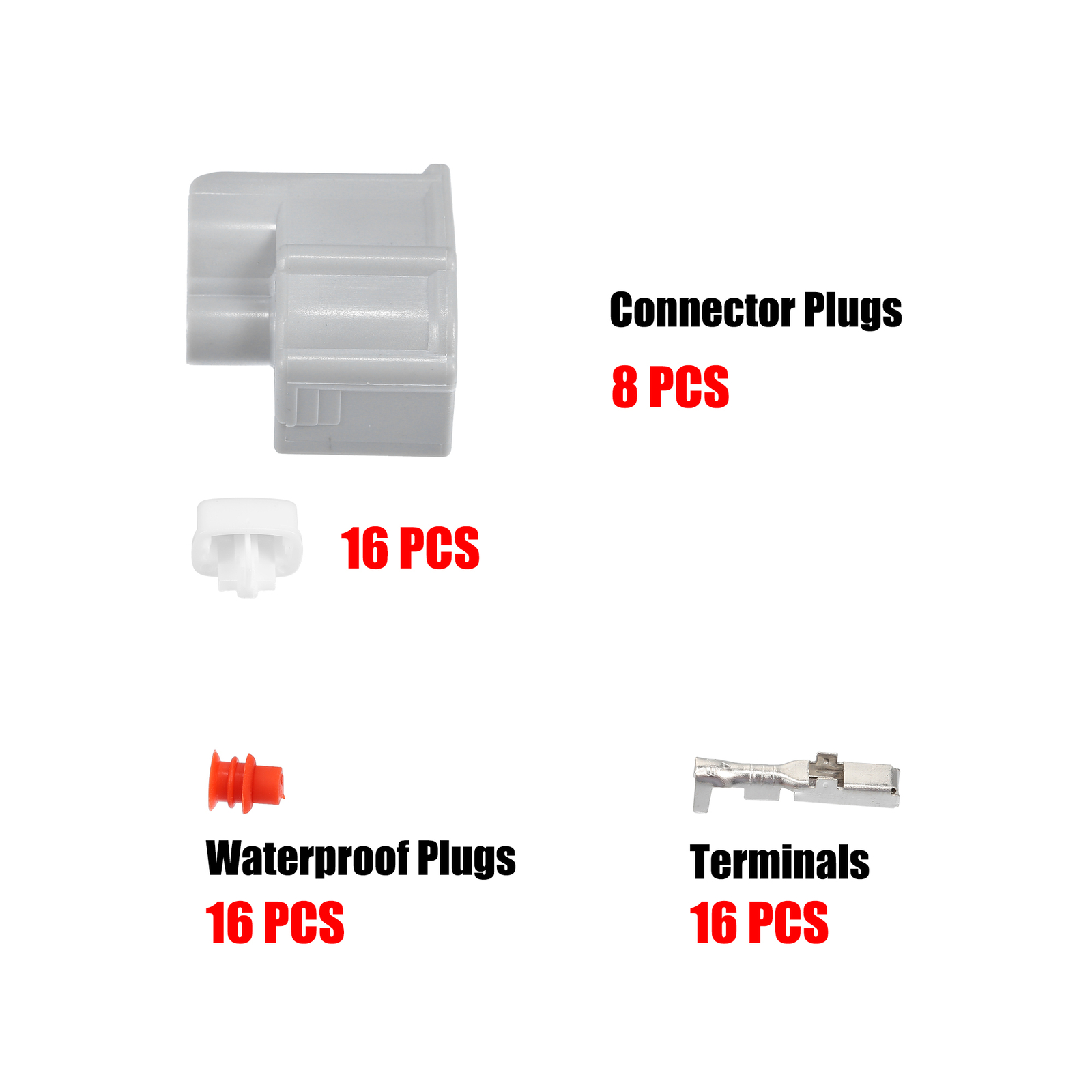 No.9098011875 Fuel Injector Connector Plug Clip Kit EIGHT Custom for Toyota
