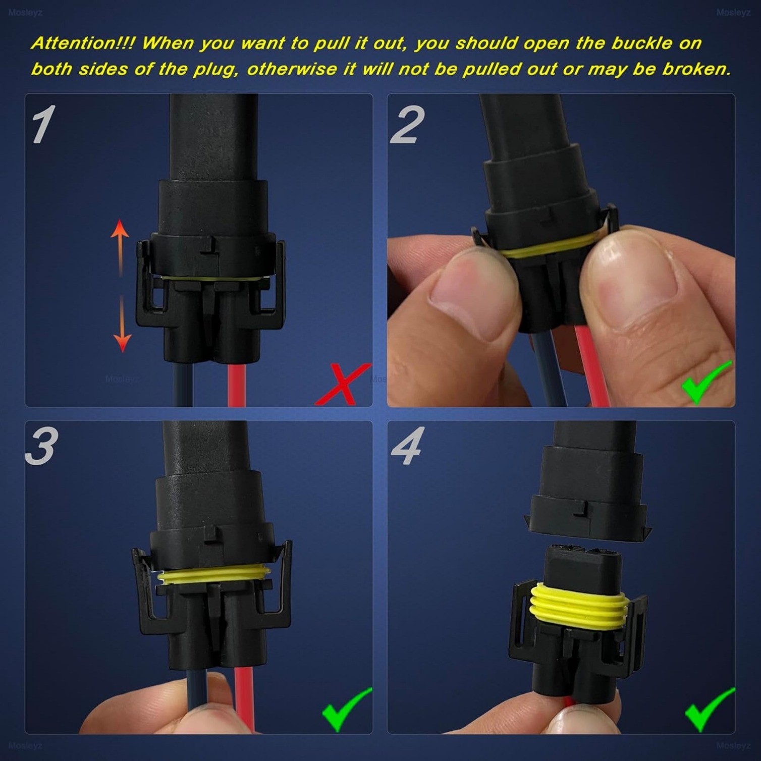2PCS H11 Pigtail Socket H9 H8 880 881 Female Adapter Wiring Harness Connector