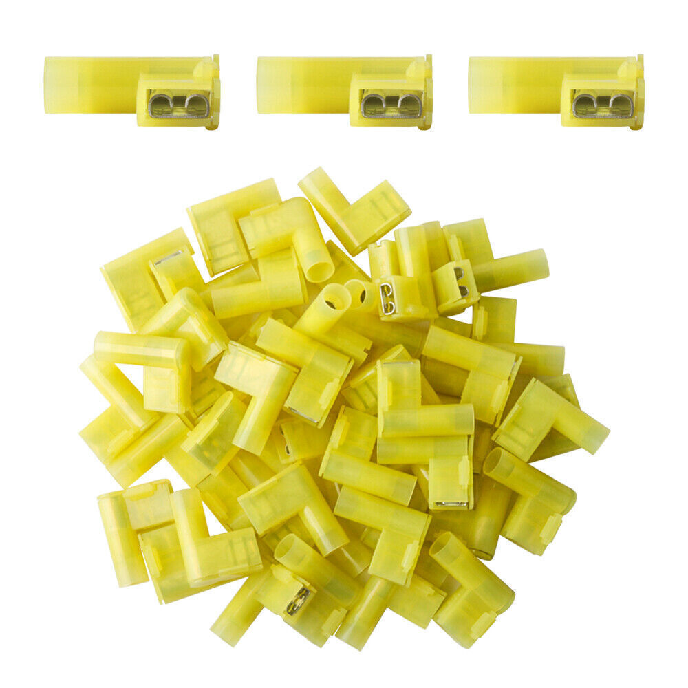 22-10 AWG Female Flag Right Angle Electrical Wire Spade Connectors Terminals