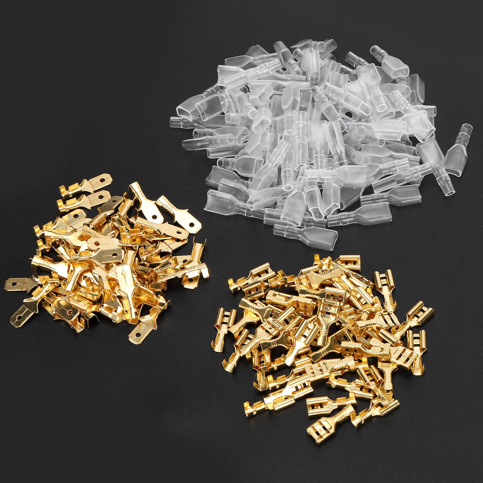50 Pairs Crimp Terminal Electric Brass Insulating Wire Cable Connector New