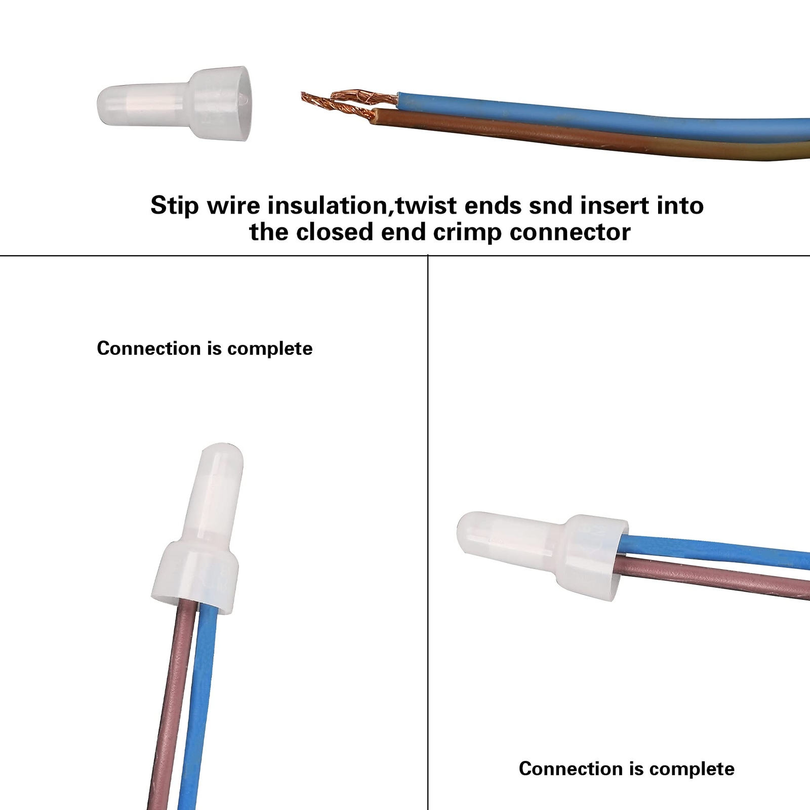 Closed End Crimp Connector Ce2 Aluminum Core Quick Connector Crimp Cap Wire End