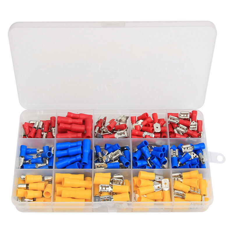 300/222PCS Insulated Assorted Electrical Wire Connectors Crimp Terminals Set Kit
