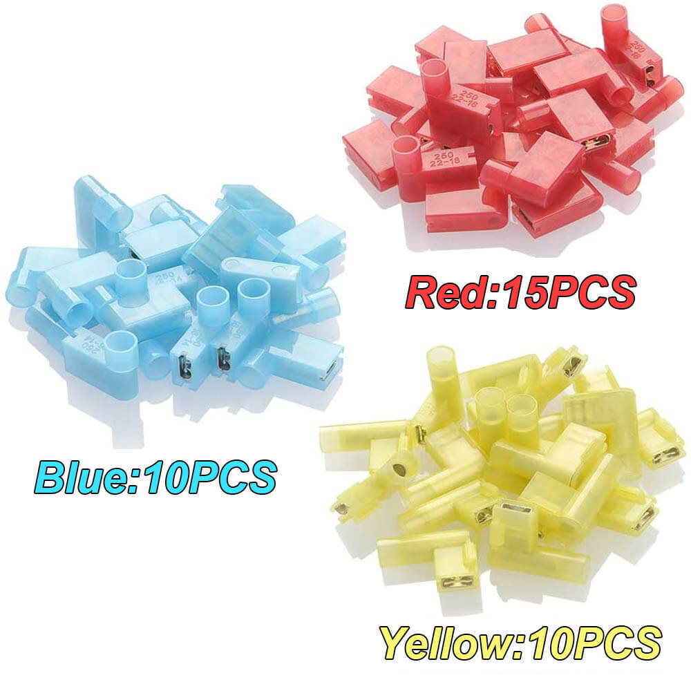 35PCS 10-22AWG Nylon Insulated Female Flag Shaped TerminalWire Crimp Connectors