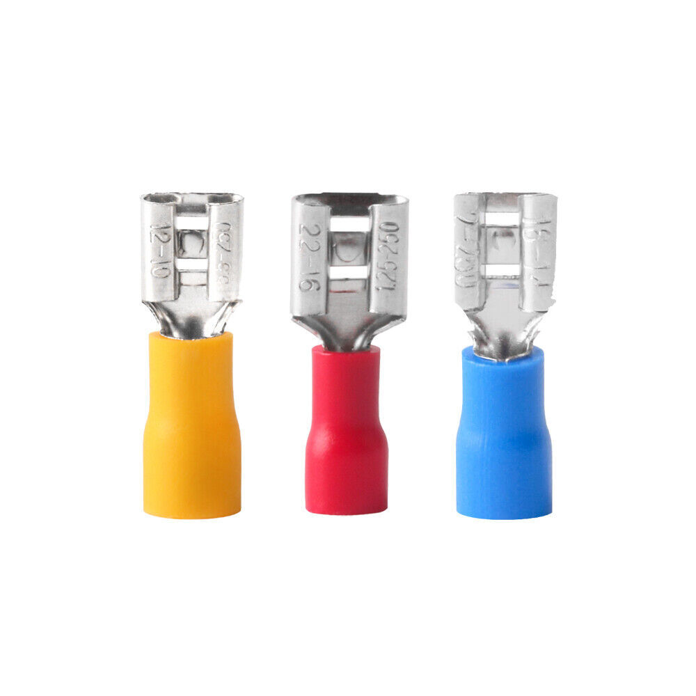 Pre-Insulated Female Male Spade Terminals Wire Crimp Connectors 2.8 4.8 6.3mm