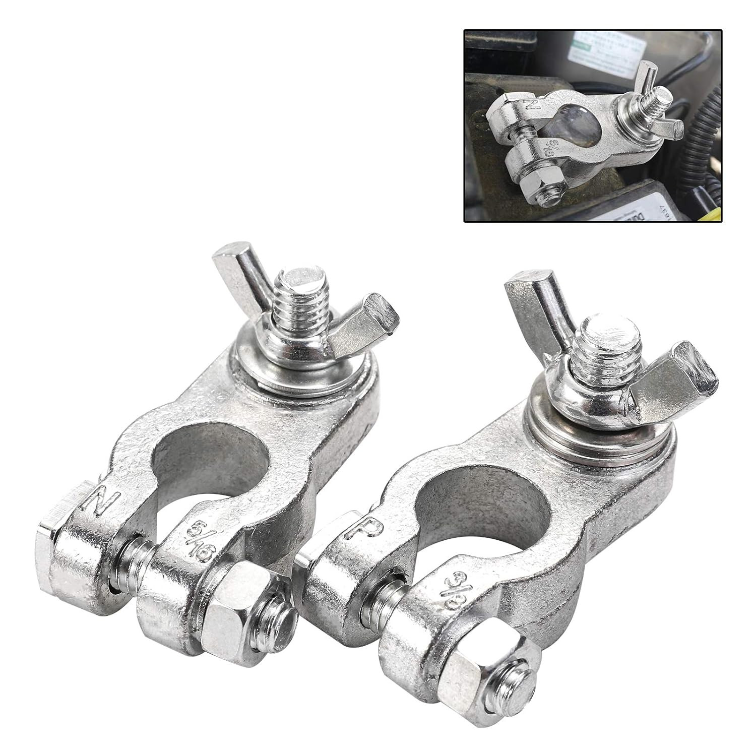 Car Battery Terminal End with Wing Nut Terminal Connectors Zinc-Alloy C