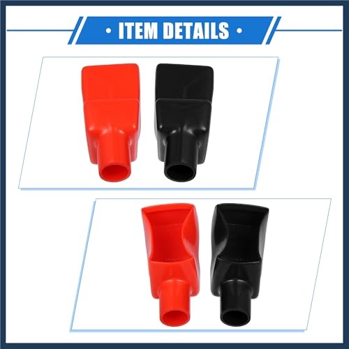 1 Pair Battery Terminal Insulation Covers, 20mm 0.79″ Battery Post Cap