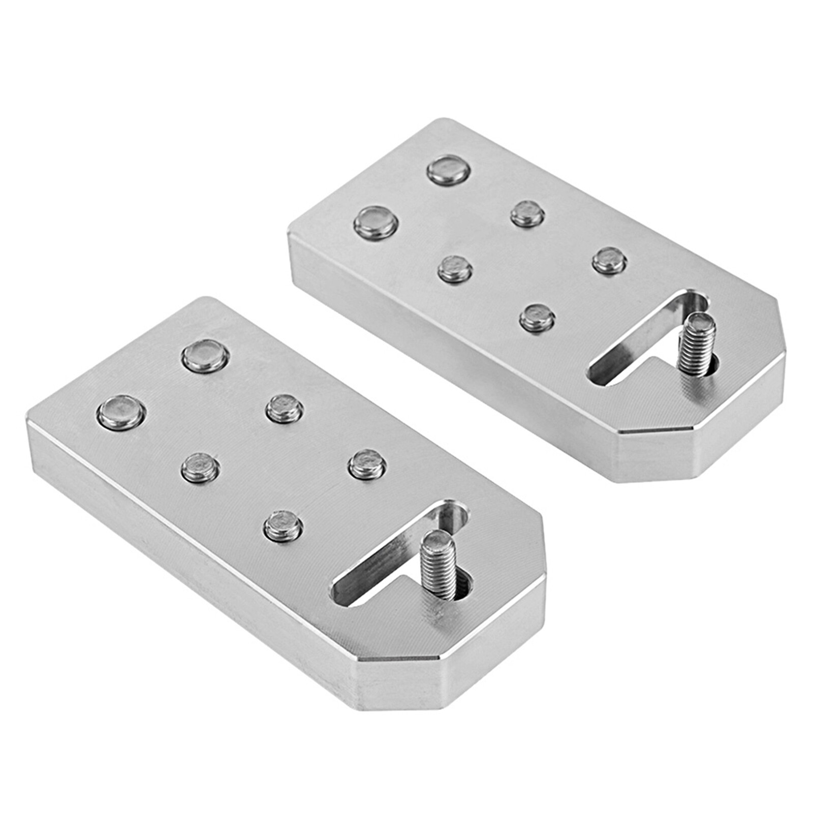 Pair of Car Audio 6 Spot Flat Battery Terminals Bolt Use Only Grade Aluminum
