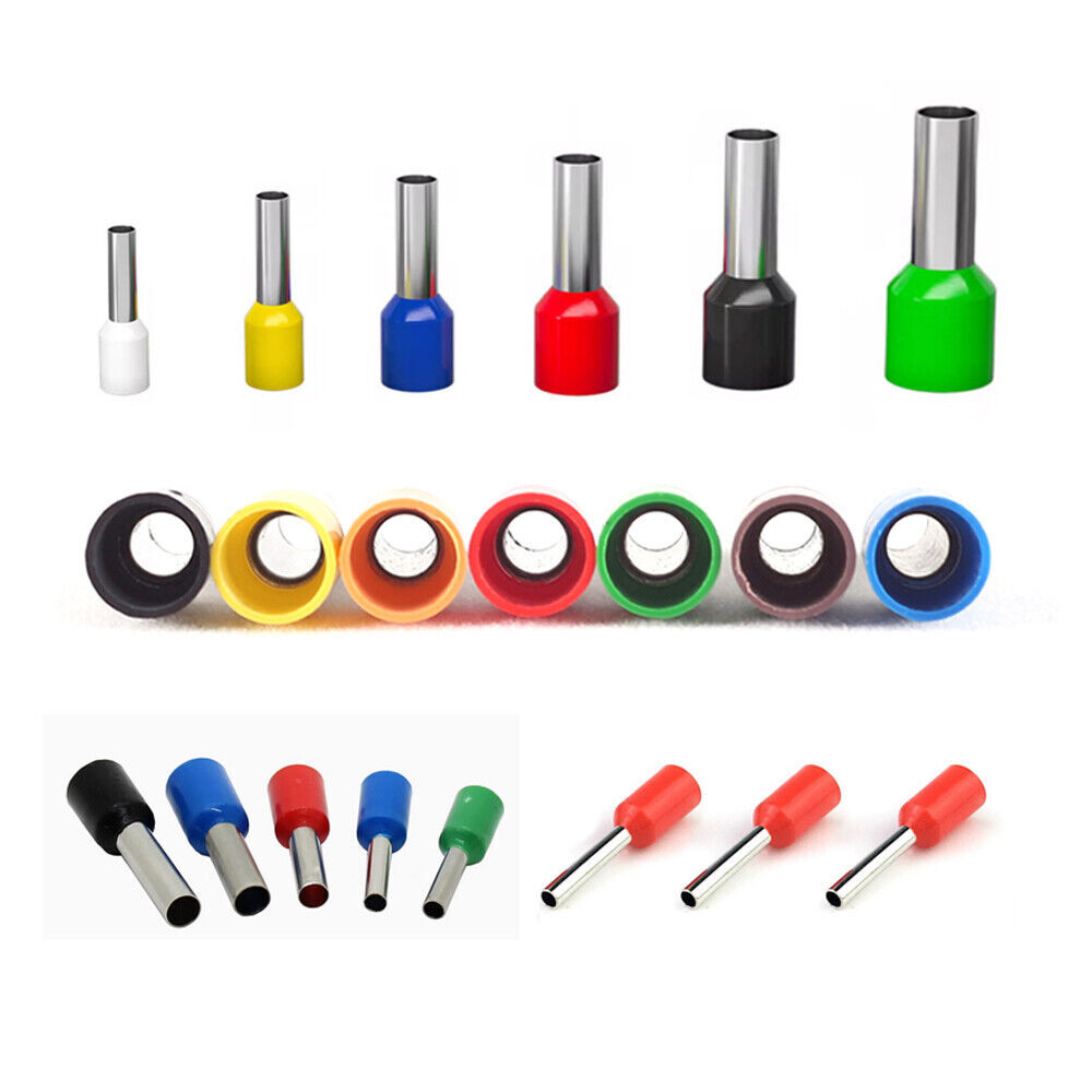 1000pcs Ferrule Crimp Cable Connectors Insulated Ferrule Wire Terminal Pin End