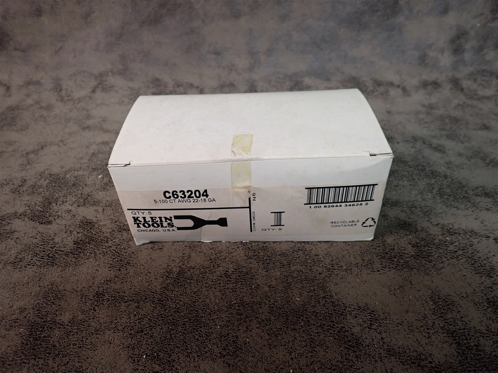 Klein/Vaco C63204 Insulated Spade Terminals 22-18 AWG, 5-100 Packs 500 Total G25
