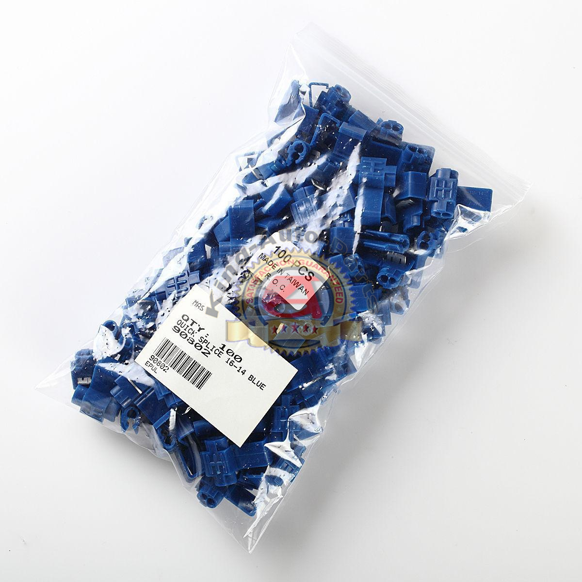 BLUE QUICK SPLICE WIRE CONNECTORS 16-14 GAUGE 100% COPPER SHIPS FREE (100 PACK)