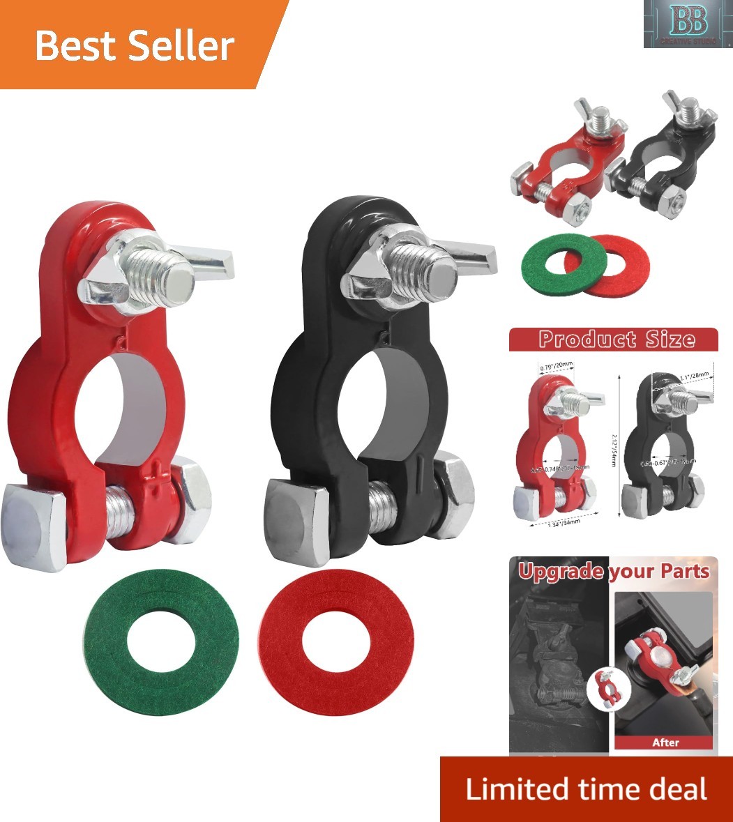 Durable Aluminum Battery Terminal Connectors for Cars & Trucks – Complete Kit