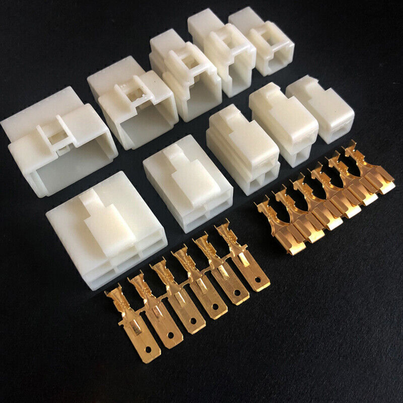 Car 6.3mm Pin Plug Electrical Wiring Multi-Connector Terminals 1/2/3/4/6/8 Way