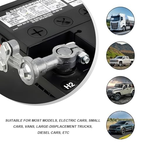 4PCS Car Battery Connectors, Positive and Negative Lead Top Post to Side 2 PCS