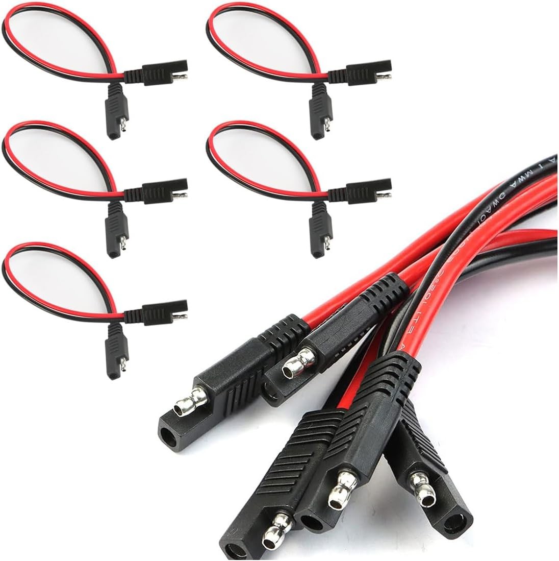 5PCS 2 Pin Quick Disconnect Polarized Wire Harness, 14 Gauge SAE Connector
