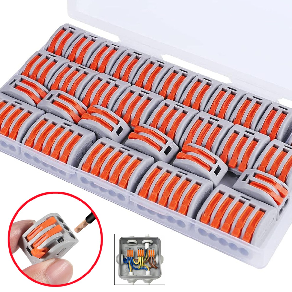 30/320X Lever Wire Nuts Assorted Kit 2/3/5 Port Compact Quick Splicing Connector