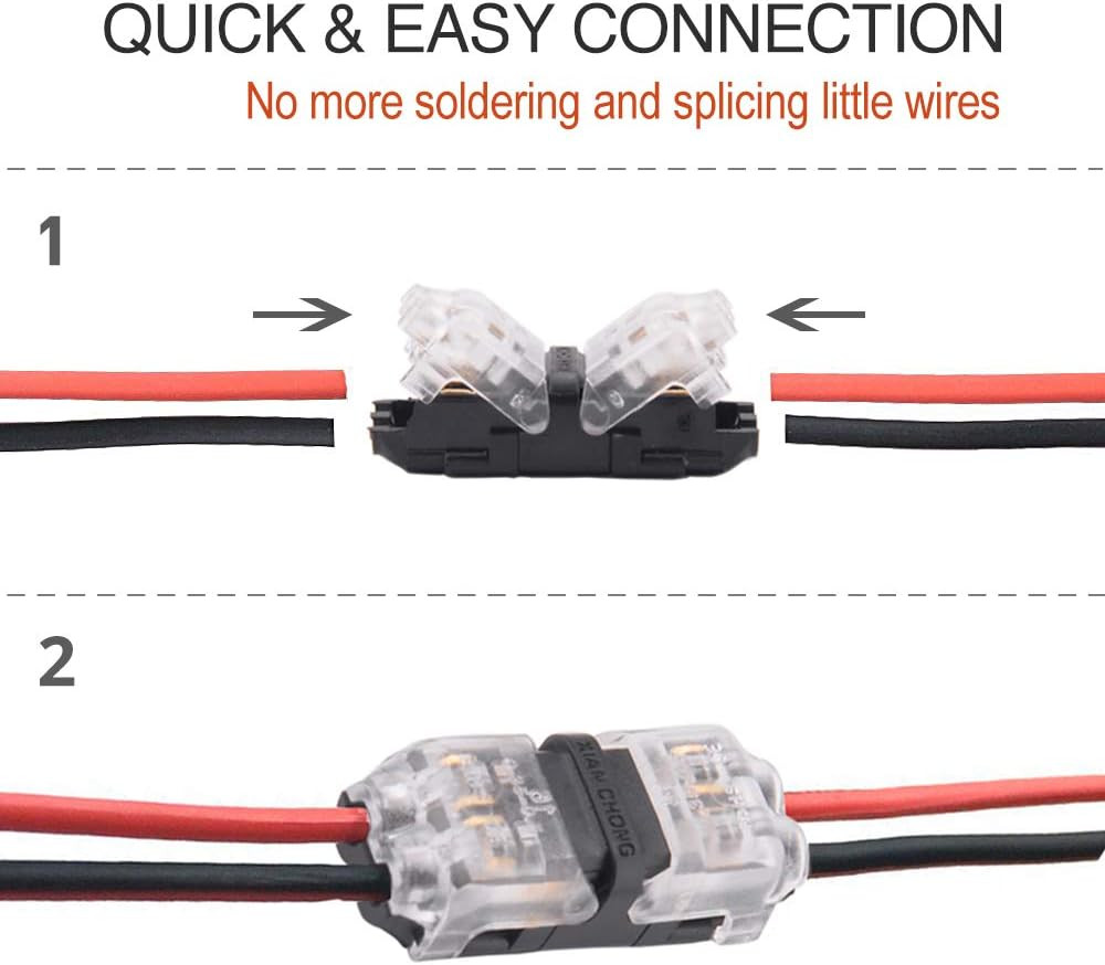 Low Voltage Wire Connectors Solderless Quick Splice Electronic Joint Clip 12 Pcs
