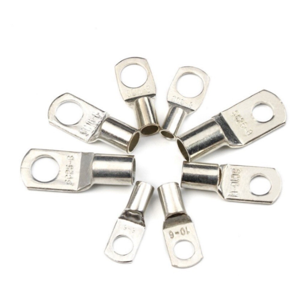 140PCS Copper Wire Ring Terminal Lug Bare SC Battery Welding Crimp Connector Set