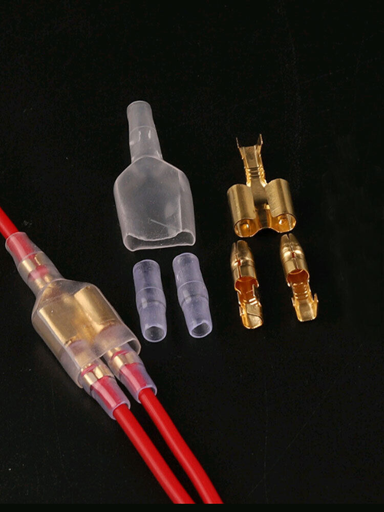 10Set 1 Female 2 Male 4.0 Bullet Crimp Terminal Car Electrical Wire Connector.