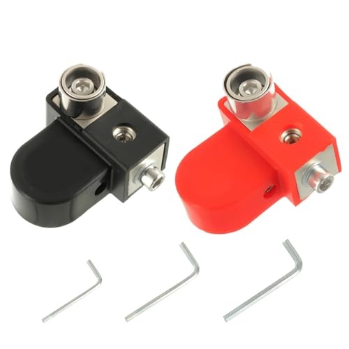 BOJACK BTO Solid Brass Positive Negative Battery Terminals with Adaptor