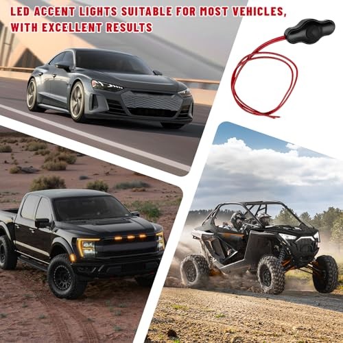 Waterproof Push-Button Switch with Quick Connector, 12V Mini Button LED Accent