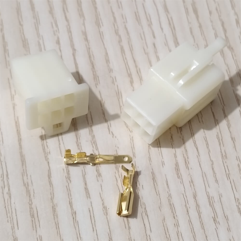 5 Sets 6-Pin Plug Male Female Electrical Wire Connectors 2.8mm Spade Terminals