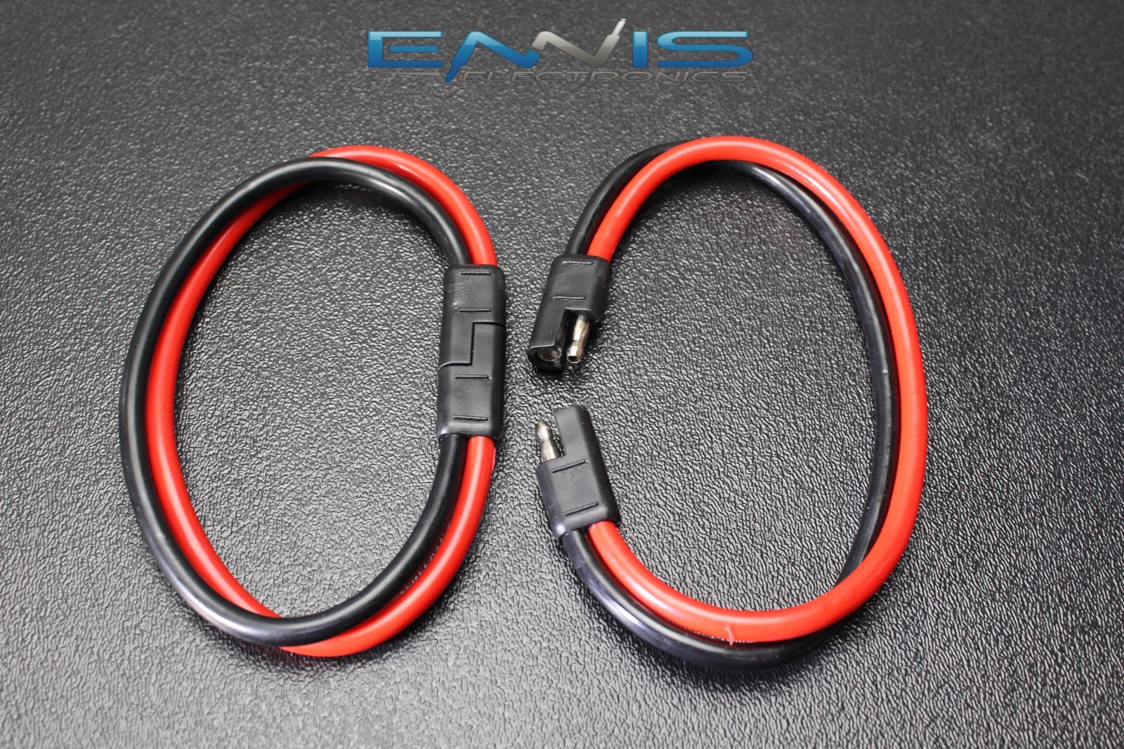 (2) 12 GAUGE QUICK DISCONNECT 2 PIN 10” LEAD POLARIZED WIRE HARNESS AQK-12-12BG