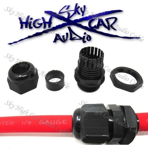 Sky High 1/0 AWG 3/4″ Waterproof Firewall Sheetmetal Grommet Power Wire Cable GA