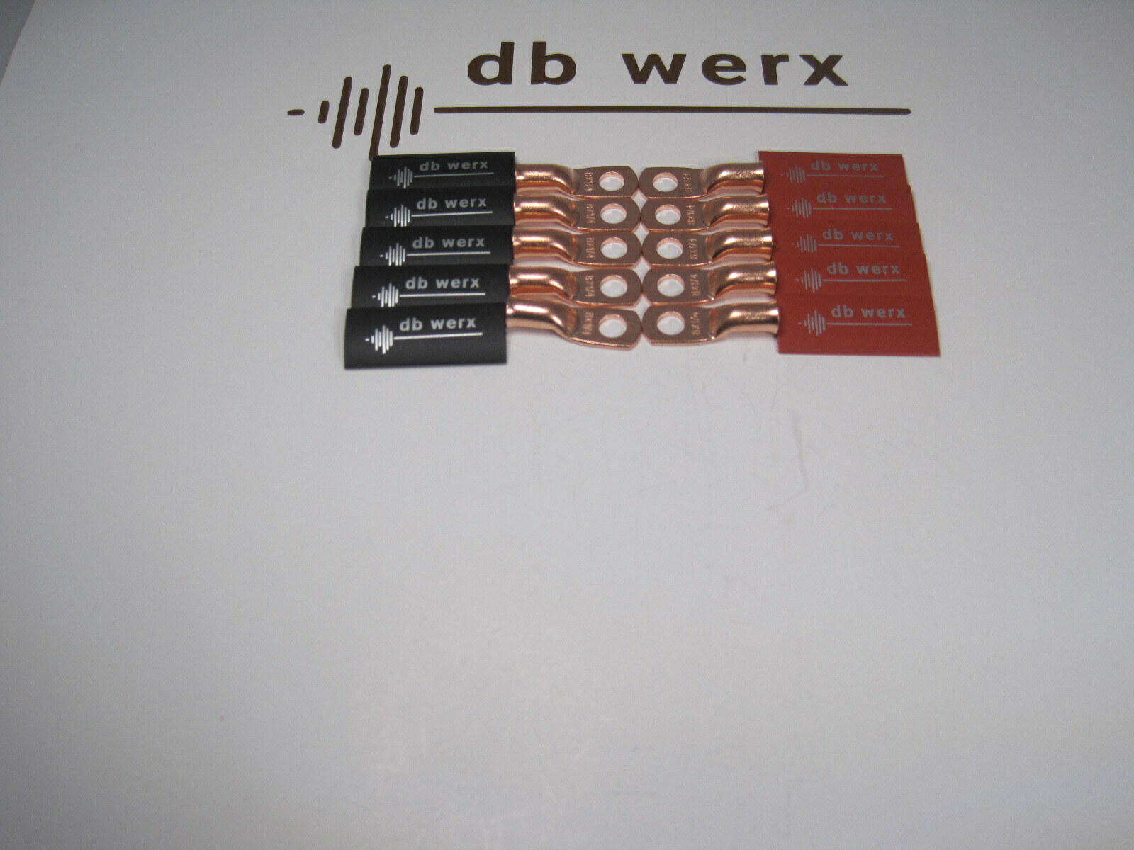 10 PCS 4 AWG 4 GA. Copper Ring Terminal Heat Shrink 1/4″ Hole Lug Connector US