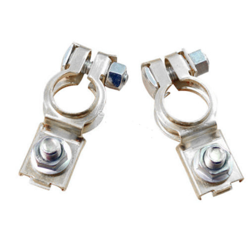 NEW Car Battery Terminal Connectors Clamp 2x Wire Lugs Cable Ends Copper Eyelet