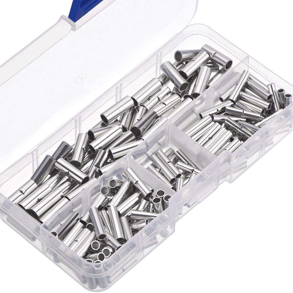 200 Pieces T2 Copper Non-Insulated Butt Connectors, 22-18, 16-14, 12-10 AWG Gau