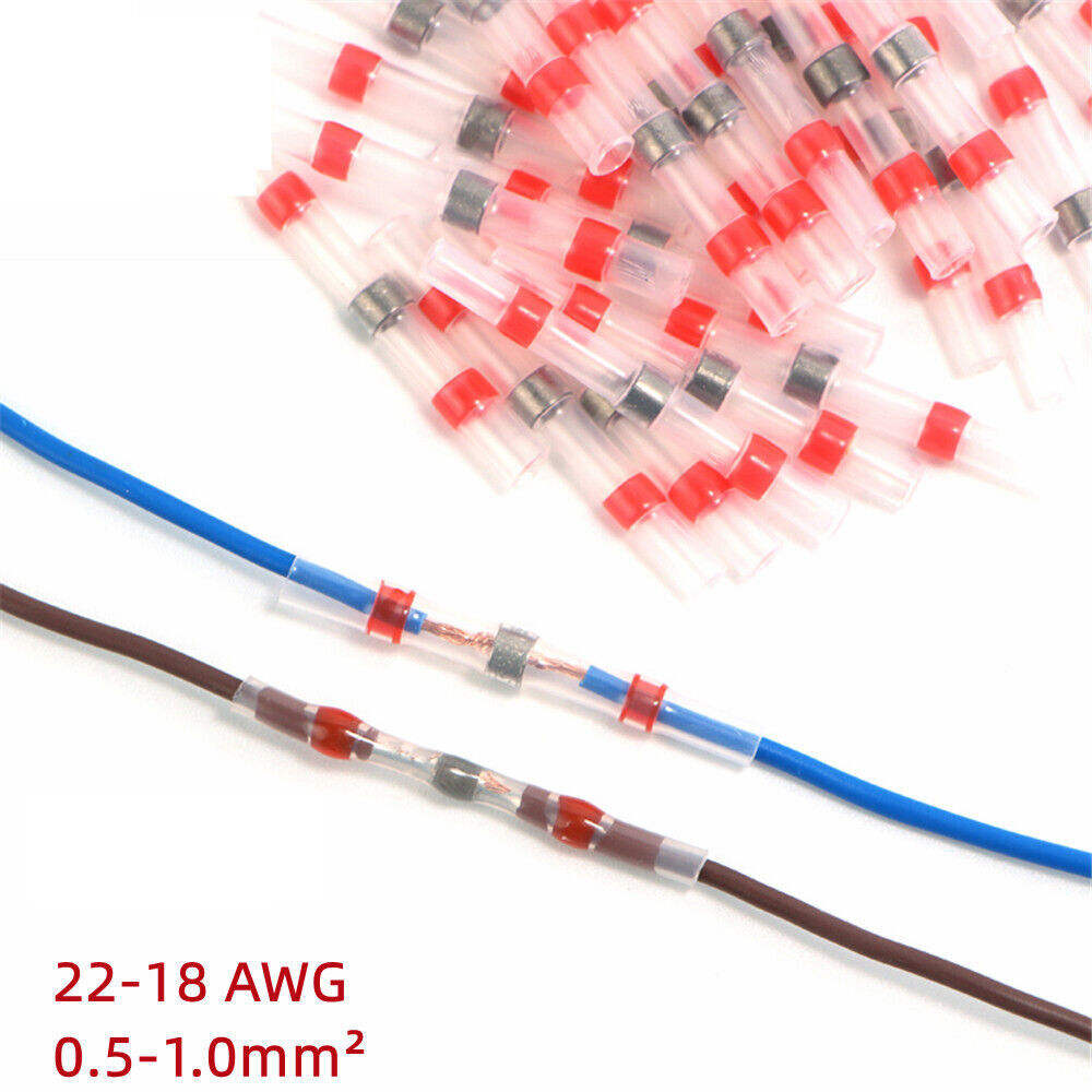 Waterproof Solder Seal Heat Shrink Sleeve Wire Butt Terminals Connectors 1000Pcs
