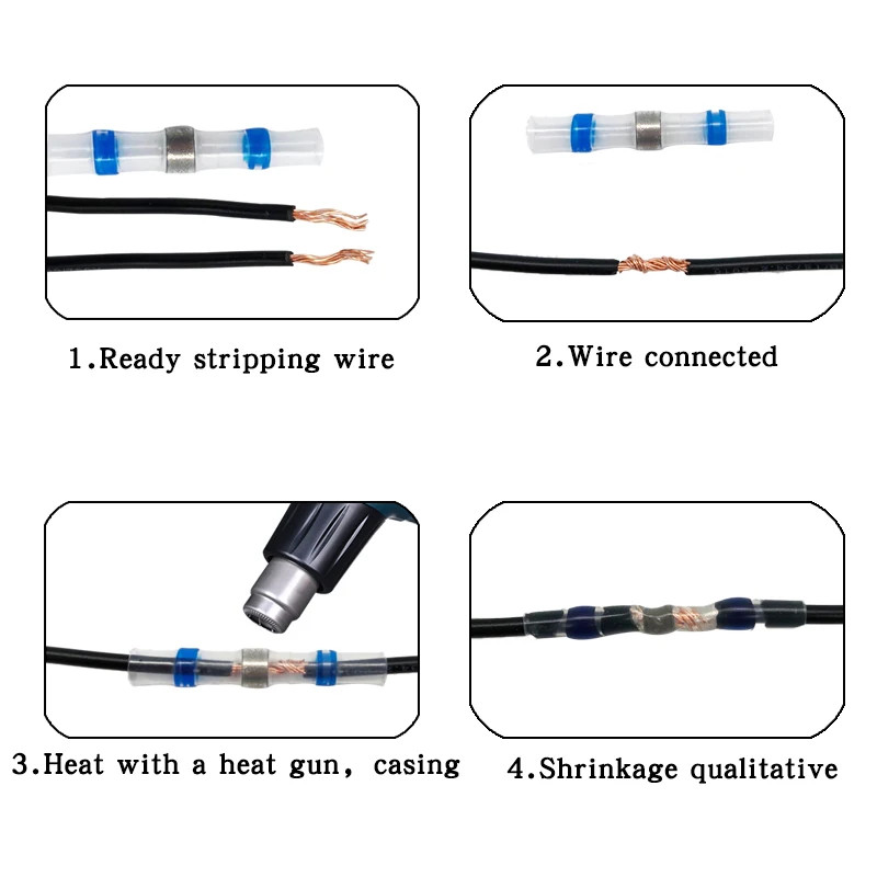 1 Set Waterproof Heat Shrink Wire Connectors Electrical Crimp For Marine Boat US