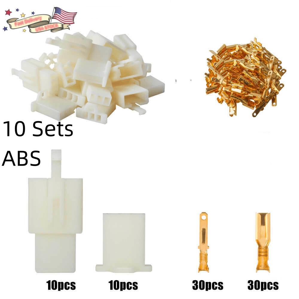 10set 2.8mm Car Connector 3Pin Male Female Electrical Plug Socket for Motorcycle