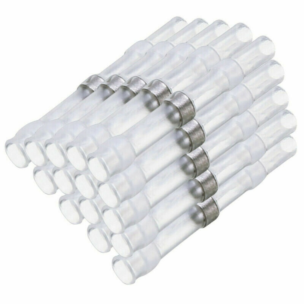 50Pcs 24-26AWG Solder Seal Sleeve Heat Shrink Butt Wire Connectors Terminals