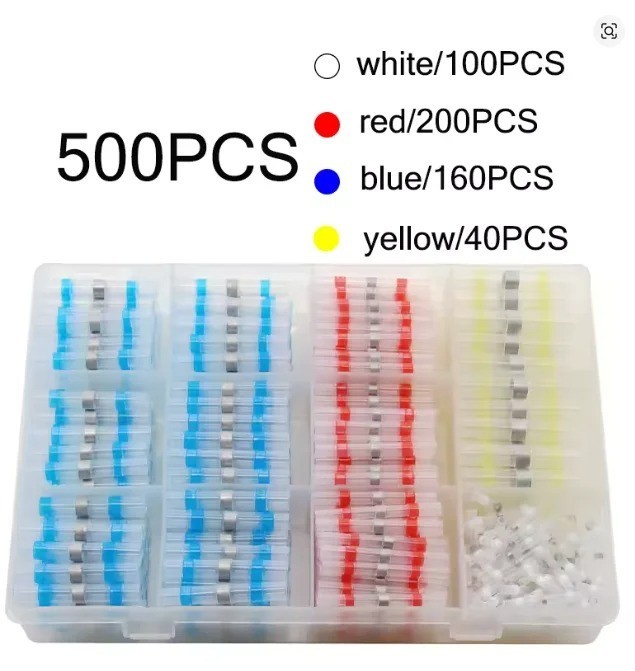 500/200PCS Waterproof Solder Stick Seal Sleeve Heat Shrink Butt Wire Connectors