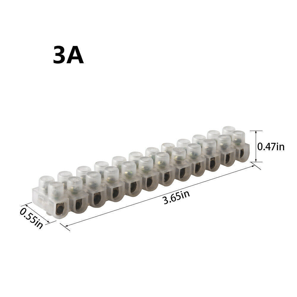 Terminal 5/10PCS 12P 3/6/10/15/30AMP Dual Row Terminal Strip Screw Barrier Block