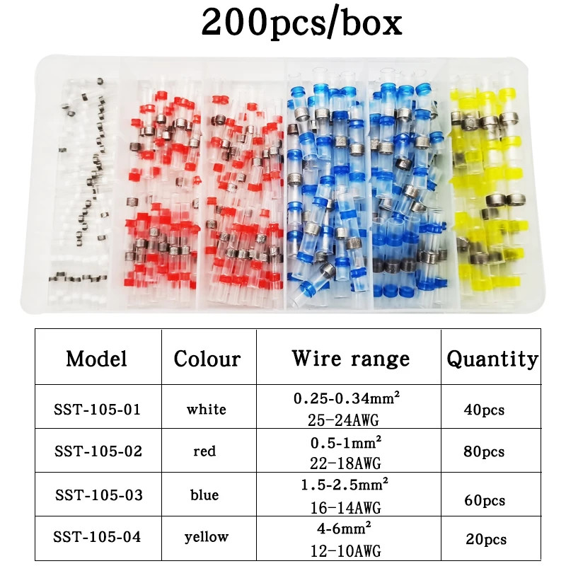 1 Set Waterproof Heat Shrink Wire Connectors Electrical Crimp For Marine Boat US