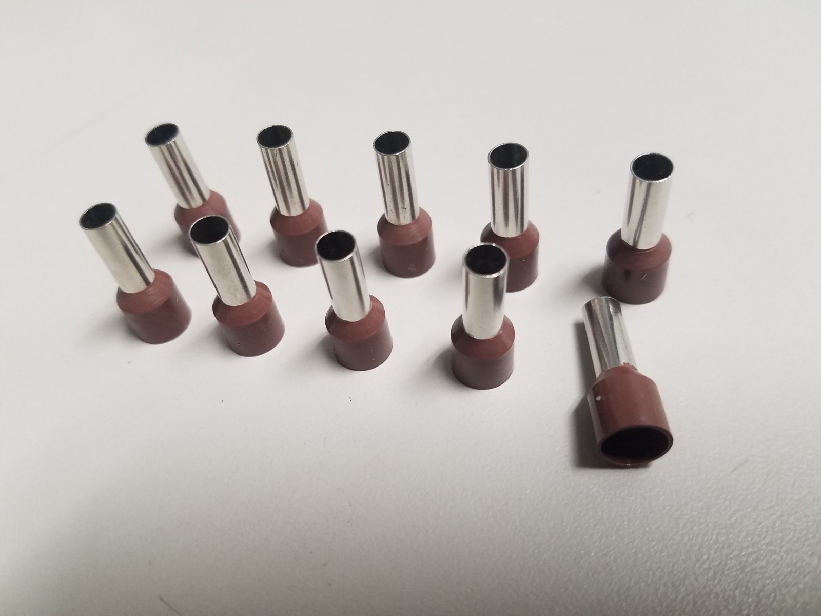 10pcs 8 Gauge Wire Ferrule Amplifier Power 8 AWG Tin Copper Amp
