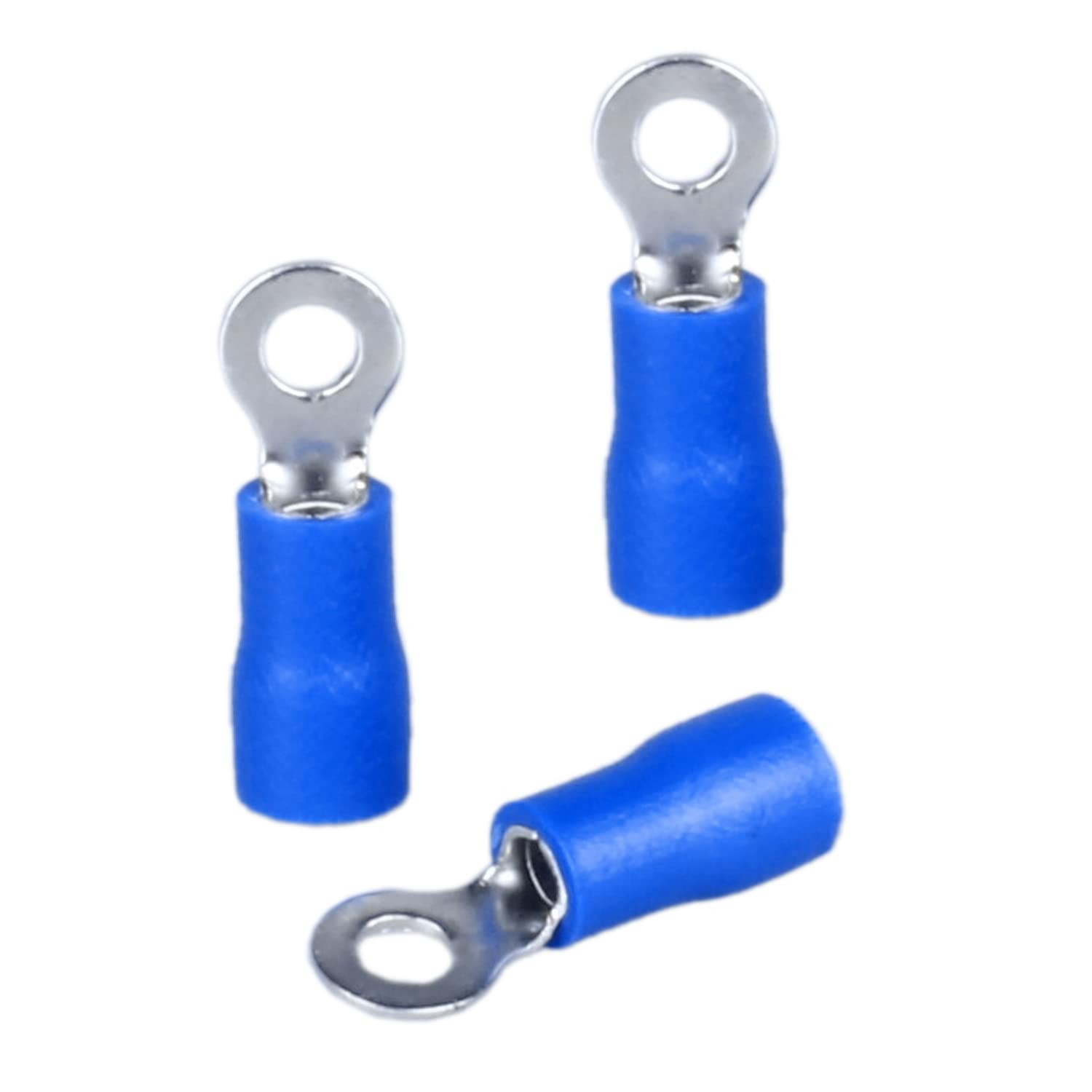 RV2-3 Insulated Terminals Ring Electrical Wire Connectors, Circular Pre-Insul…