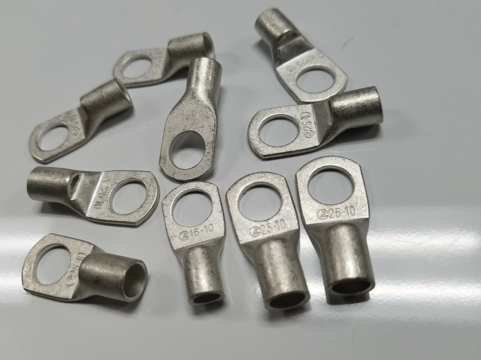 4 GAUGE TINNED COPPER Lug 3/8 10 PK CRIMP TERMINAL CONNECTOR AWG GA CAR PRD