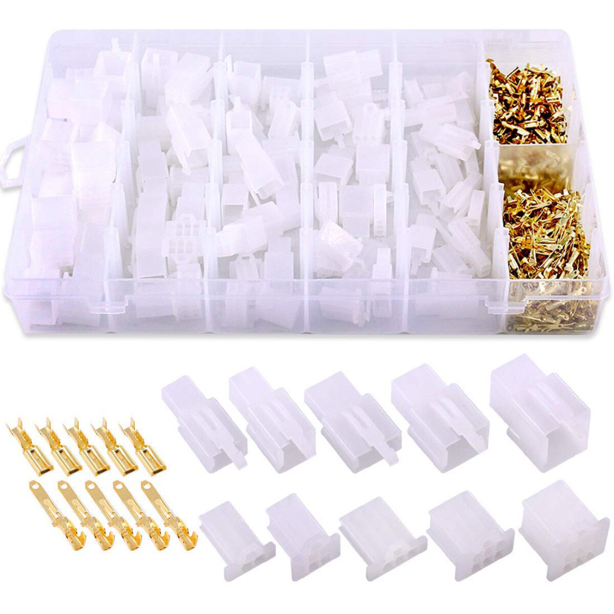 580x 2.8MM Automotive Electrical Wire Connectors Kit 2 3 4 6 9 Pin Header Crimp