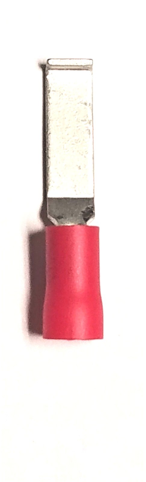 100pc Insulated LIPPED Flat Blade Crimp Terminals Connectors 22-18 GA 4.6mm RED