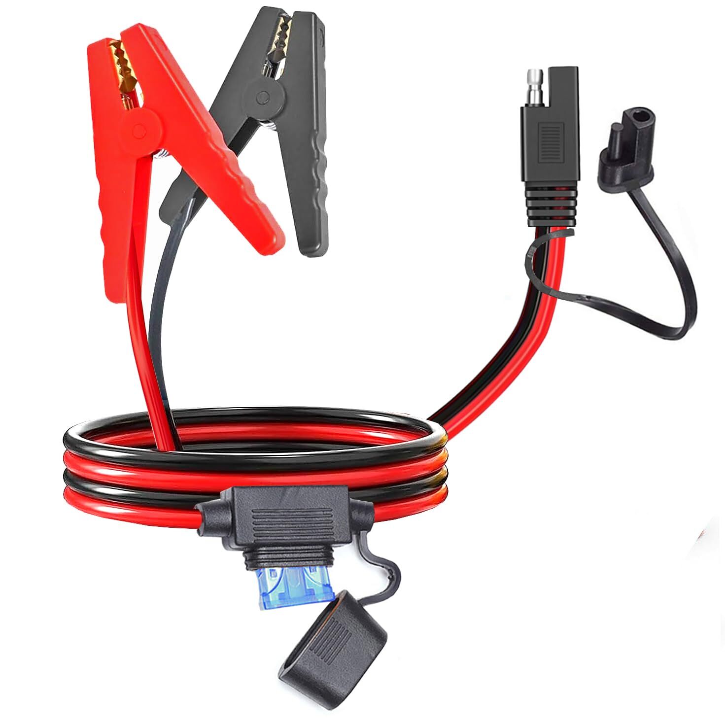 10AWG Battery Alligator Clips,SAE Quick Release Adapter to Alligator Clips wi…