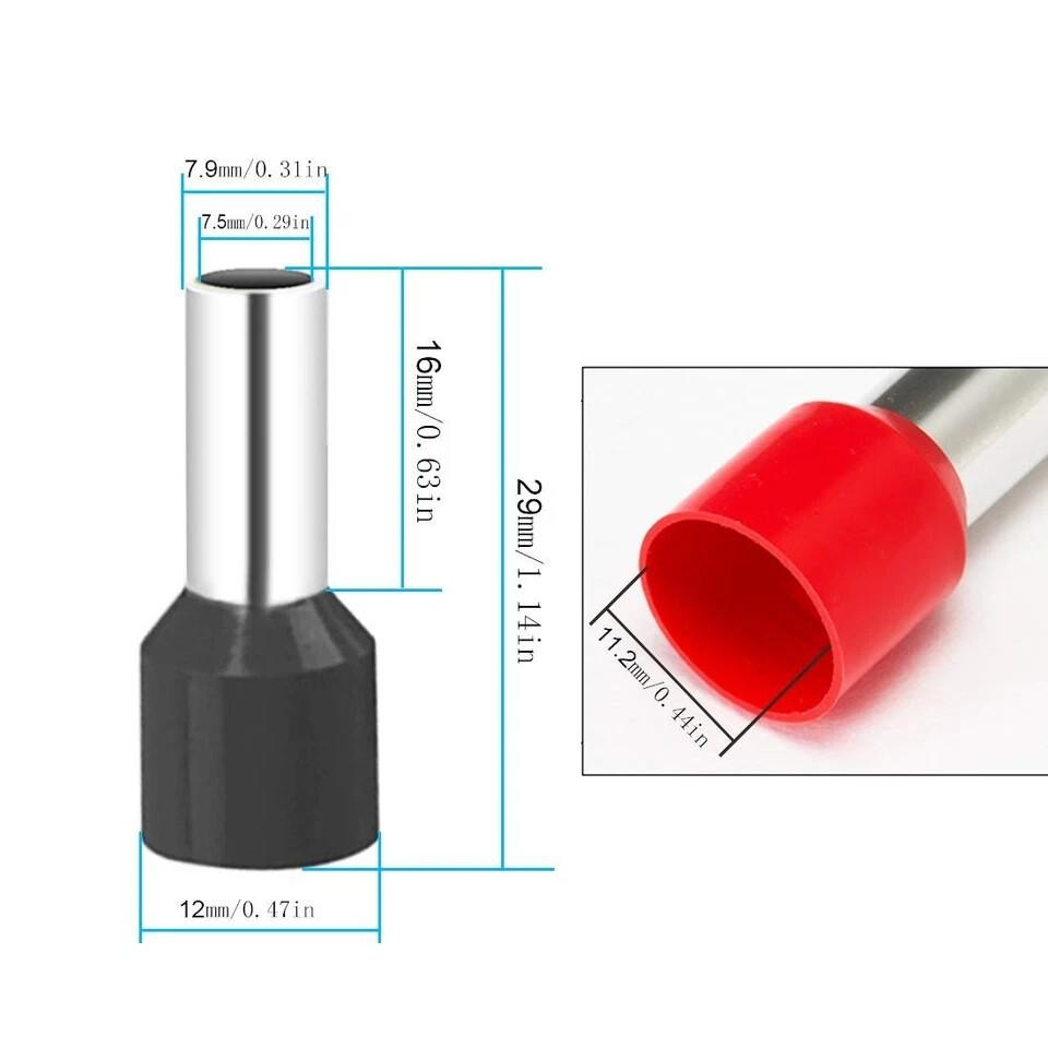 Xffcsec 70pcs 4 Gauge Ferrule Connectors – Insulated End Terminals for Car Am…